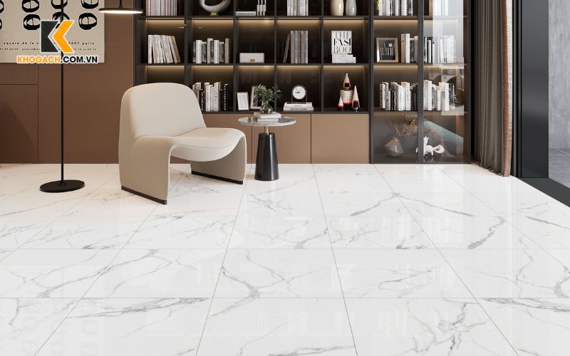 Gạch Trang Trí Phòng Khách Vân Đá Marble Sang Trọng