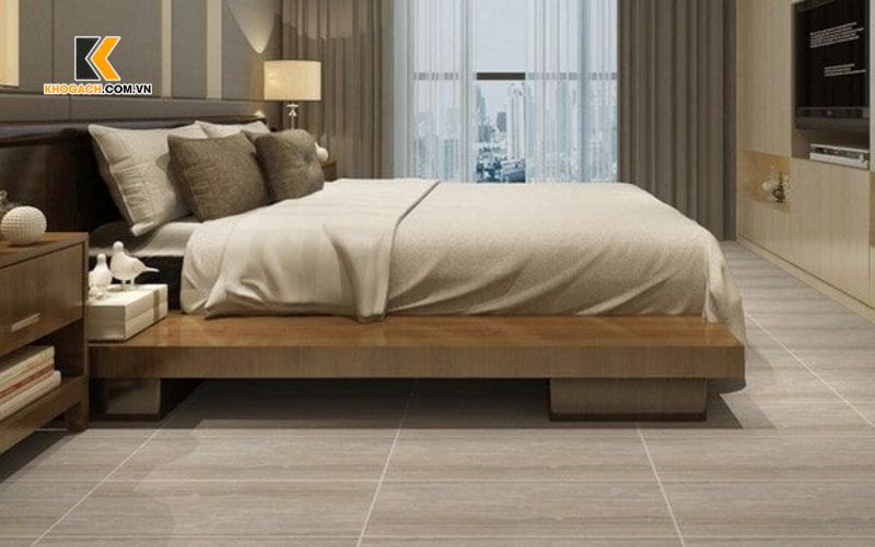 Gạch lát nền 60x120 cho không gian phòng ngủ