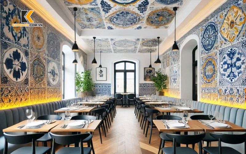 Vì sao quán cà phê nên sử dụng gạch trang trí