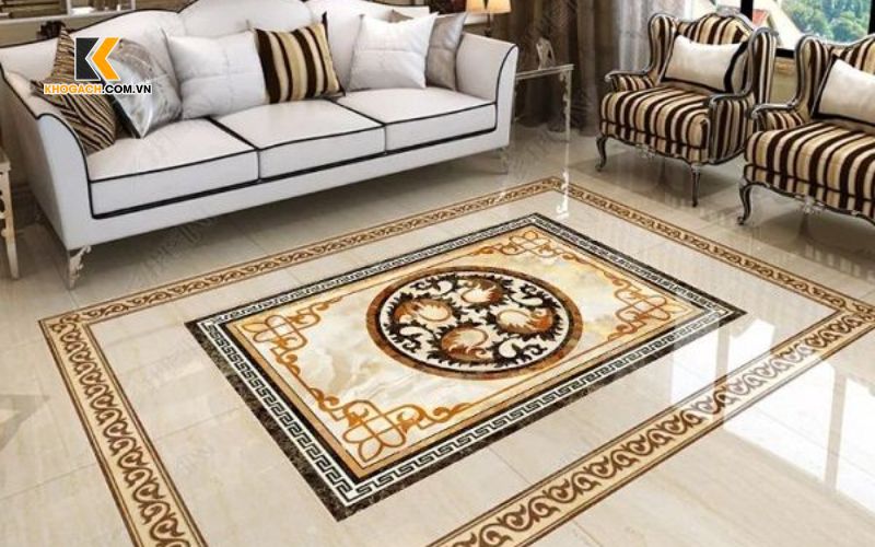 Vì sao gạch thảm trang trí phòng khách được ưa chuộng?