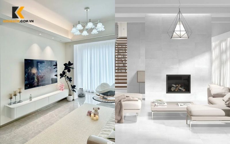 Vì sao cần chọn gạch kỹ khi tường màu trắng?