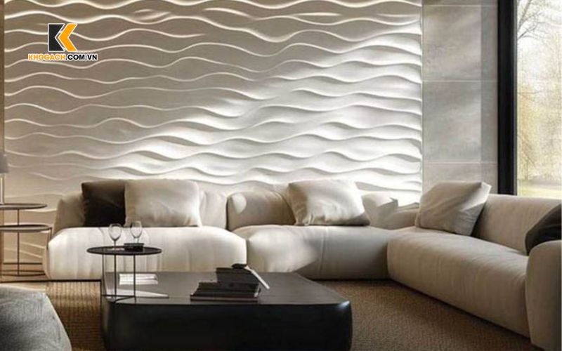 Gạch bê tông 3D cho phòng khách