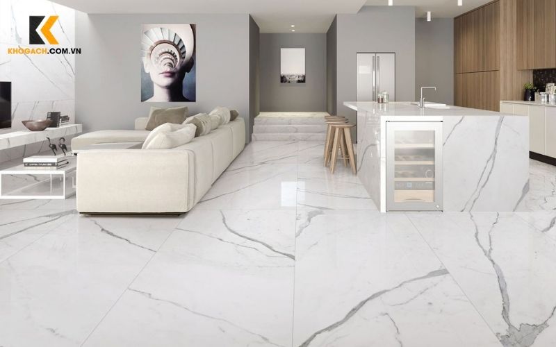 Gạch lát nền 80x80 vân đá màu sáng