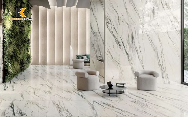 Vì sao gạch vân đá được ưa chuộng cho phòng khách?