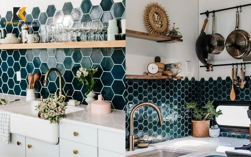 Mosaic màu nổi làm điểm nhấn