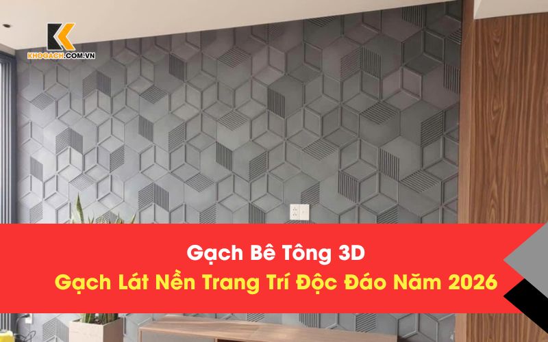 Gạch Bê Tông 3D - Gạch Lát Nền Trang Trí Độc Đáo Năm 2026